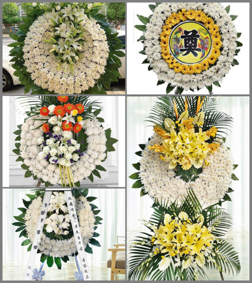 湖北黄冈市黄梅县蔡山镇白神墩村花圈速递